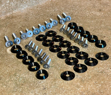 Load image into Gallery viewer, 1986-1993 Mustang Mustang Engine Bay Full Kit (Black 1" Diameter Washers, Flat Head Bolts)