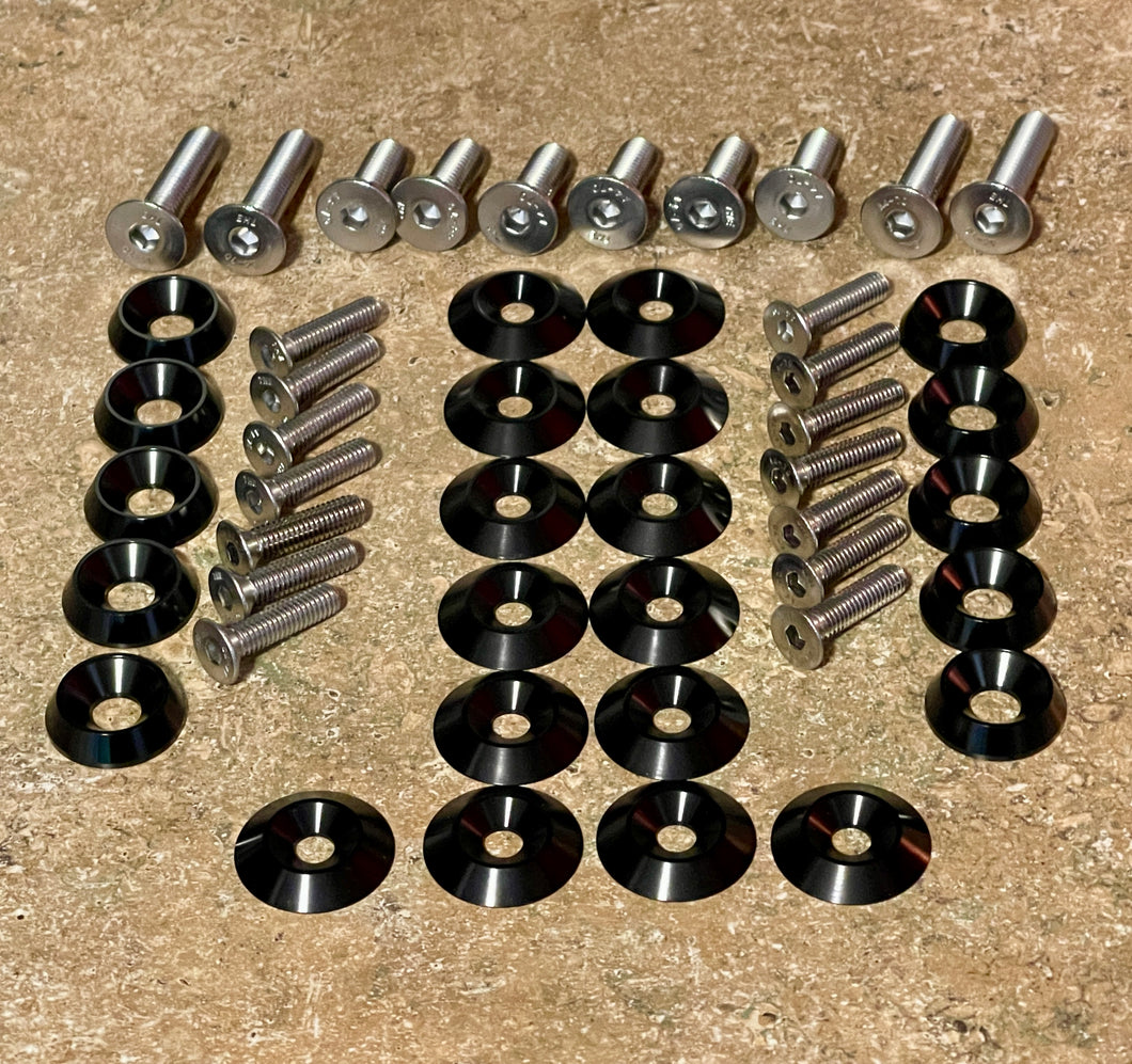 1986-1993 Mustang Mustang Engine Bay Full Kit (Black 1